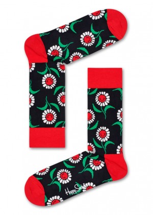 Happy Socks Sunflower Socken Unisex Schwarz | Schweiz 83056MSHB