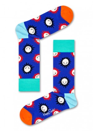 Happy Socks Sunny Smile Socken Unisex Blau | Schweiz 41906ZMEU