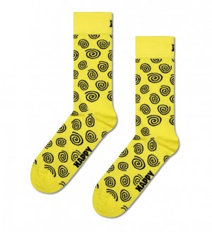 Happy Socks Swirl Socken Unisex Gelb | Schweiz 43021PLAW