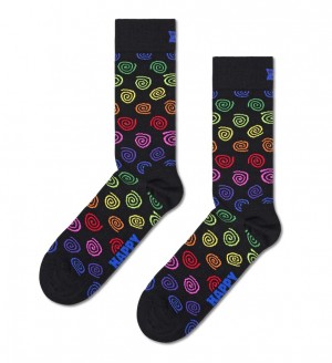 Happy Socks Swirl Socken Unisex Schwarz | Schweiz 06248FJUO