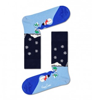 Happy Socks The Little House On The Snowland Socken Unisex Blau | Schweiz 53860VWKJ