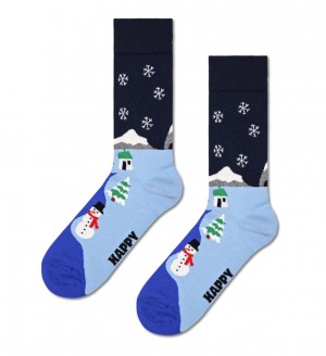 Happy Socks The Little House On The Snowland Socken Unisex Navy | Schweiz 61079LOAR