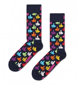 Happy Socks Thumbs Up Socken Unisex Navy | Schweiz 43609QACH