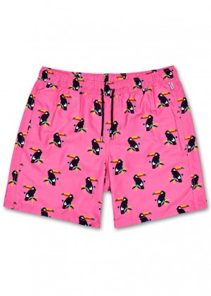 Happy Socks Toucan Long Badehose Herren Rosa | Schweiz 71835VLRZ