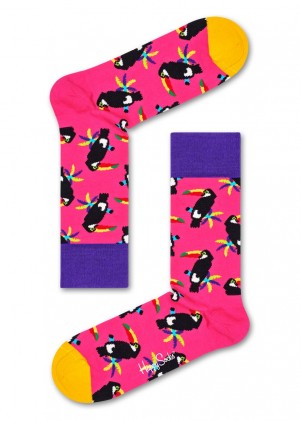 Happy Socks Toucan Socken Unisex Dunkelrosa | Schweiz 18350JOXW