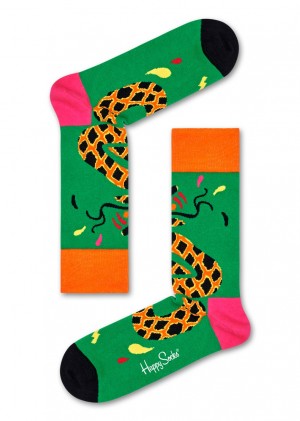 Happy Socks Tropical Snake Socken Unisex Grün | Schweiz 67231BXCY