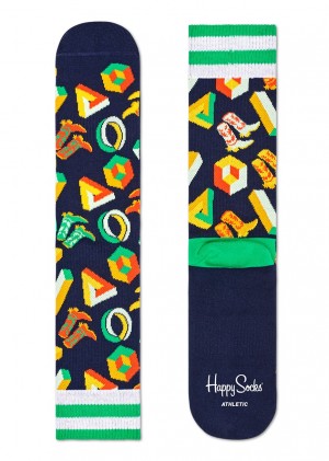 Happy Socks Turn 3D Crew Socken Unisex Schwarz | Schweiz 41952DGNT