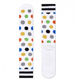 Happy Socks Turn Big Dot Socken Unisex Weiß | Schweiz 05248AMVS