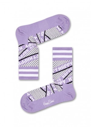 Happy Socks Turn Ribbon Mid High Socken Unisex Lila | Schweiz 69380GHLJ