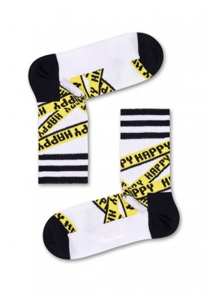 Happy Socks Turn Ribbon Mid High Socken Unisex Weiß | Schweiz 41352WXKT