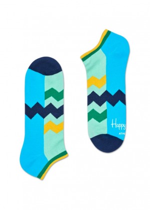 Happy Socks Turn Zig Stripe Low Socken Unisex Blau | Schweiz 85642LNJR