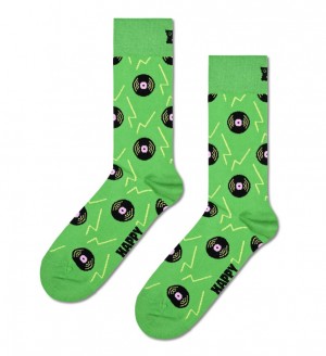 Happy Socks Vinyl Green Socken Unisex Grün | Schweiz 29347UJOM