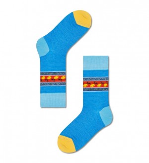 Happy Socks Zoe Crew Socken Unisex Blau | Schweiz 61703HDZG