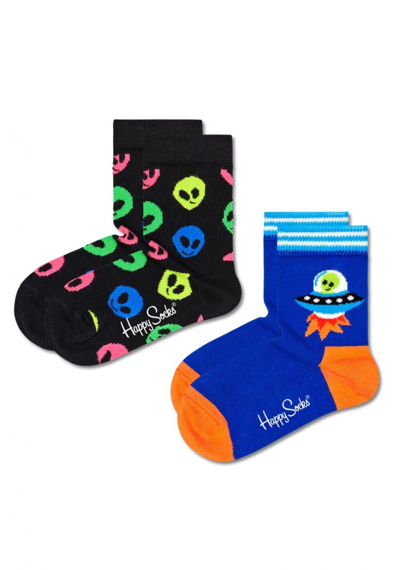 Happy Socks 2-Pack Alien Socken Kinder Schwarz | Schweiz 80415TIHX