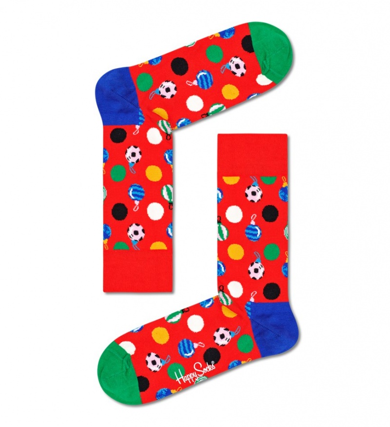 Happy Socks 2-Pack Baubles Socks Gift Set Unisex Rot | Schweiz 80213OMHR