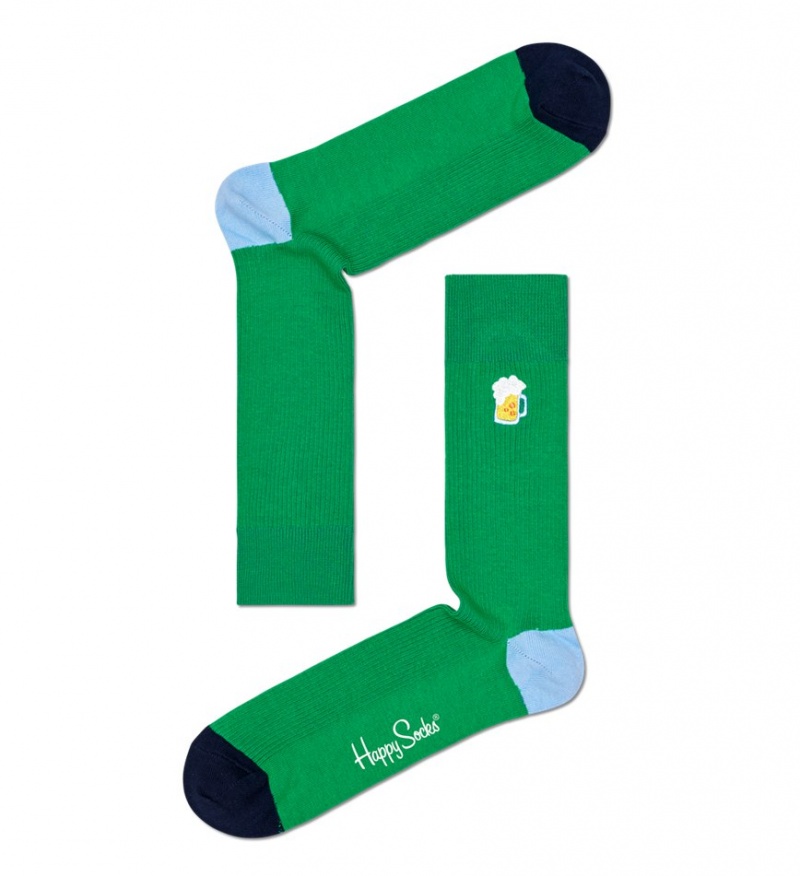 Happy Socks 2-Pack Beer Socks Gift Set Unisex Grün | Schweiz 46193UDZN