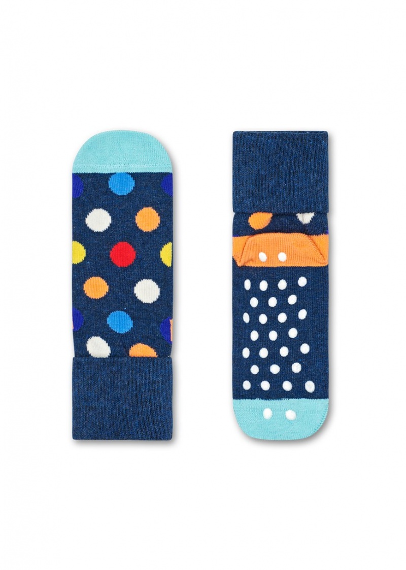 Happy Socks 2-Pack Big Dot Anti-Slip Socken Kinder Blau | Schweiz 54786TVBH