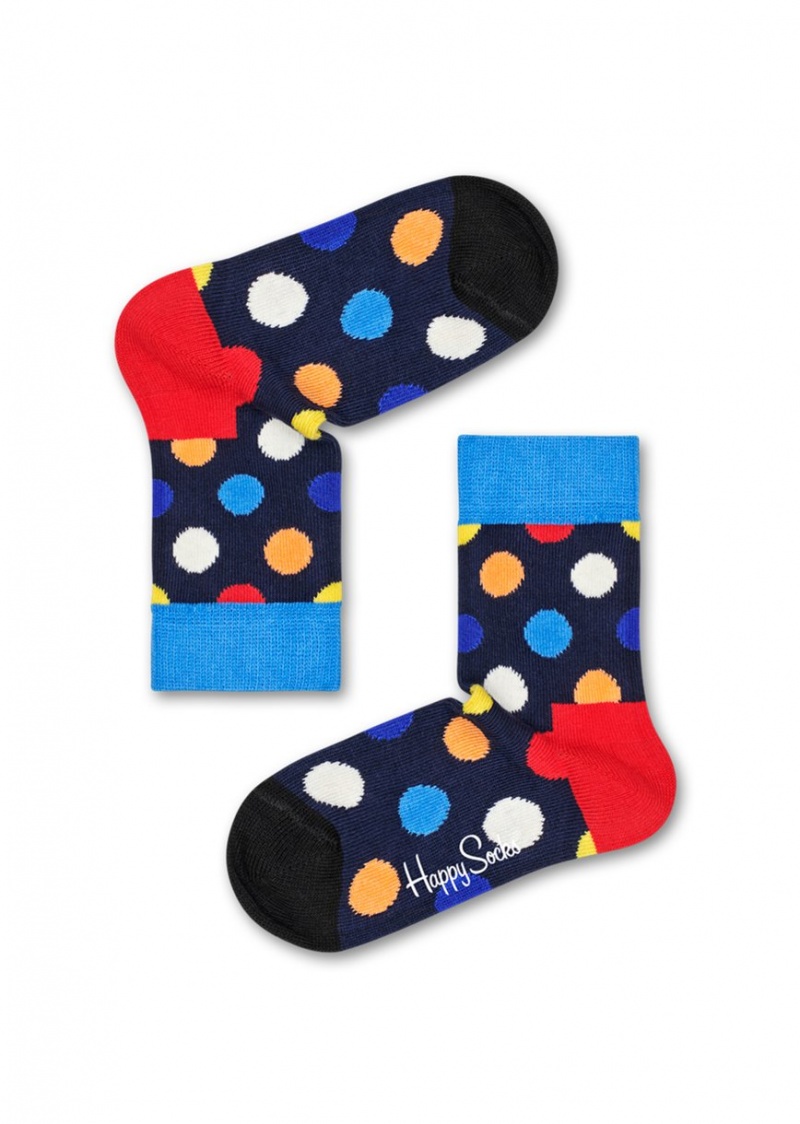 Happy Socks 2-Pack Big Dot Socken Kinder Schwarz | Schweiz 30759HNTM