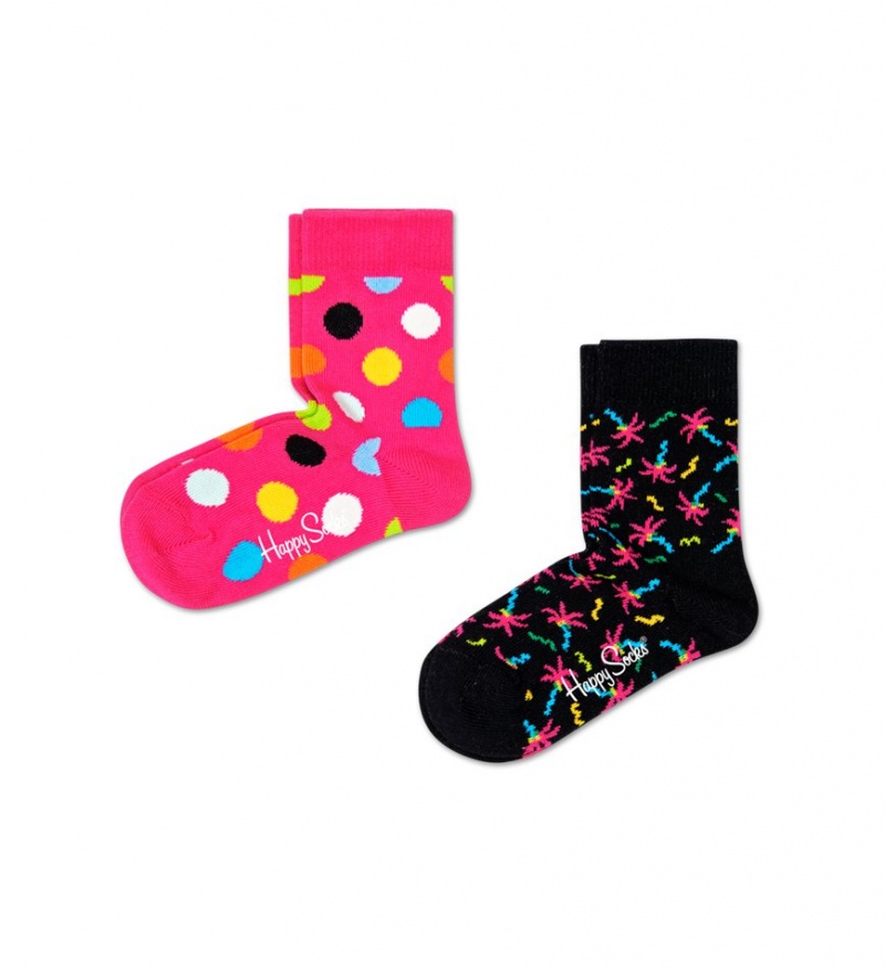 Happy Socks 2-Pack Big Dot Socken Kinder Rosa | Schweiz 28134OVFU