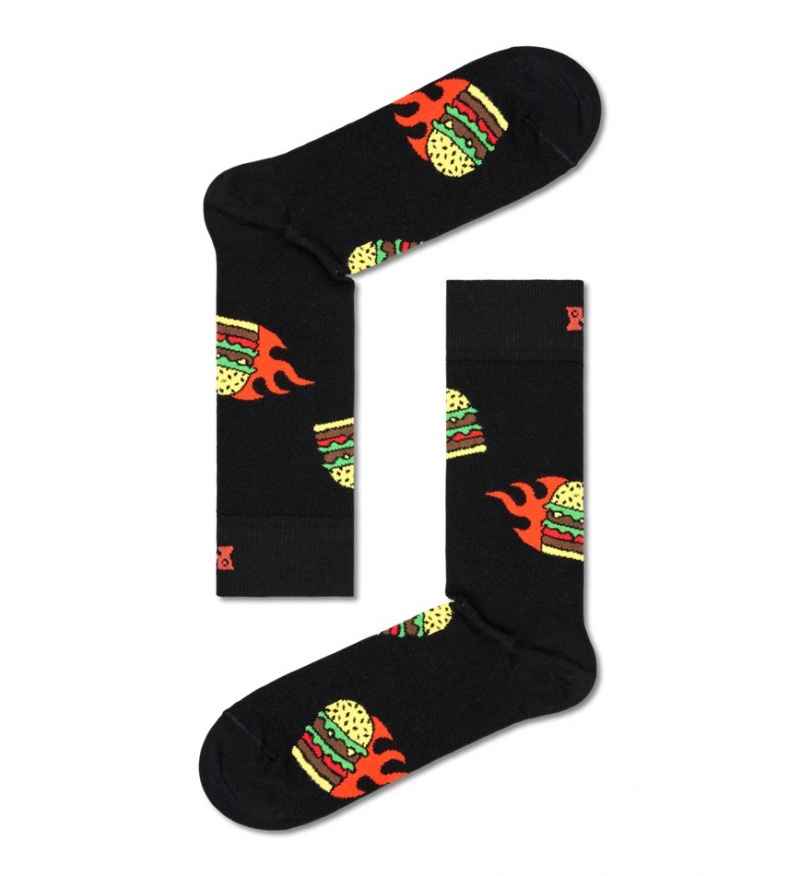 Happy Socks 2-Pack Blast Off Burger Socks Gift Set Unisex Schwarz | Schweiz 45876HELF