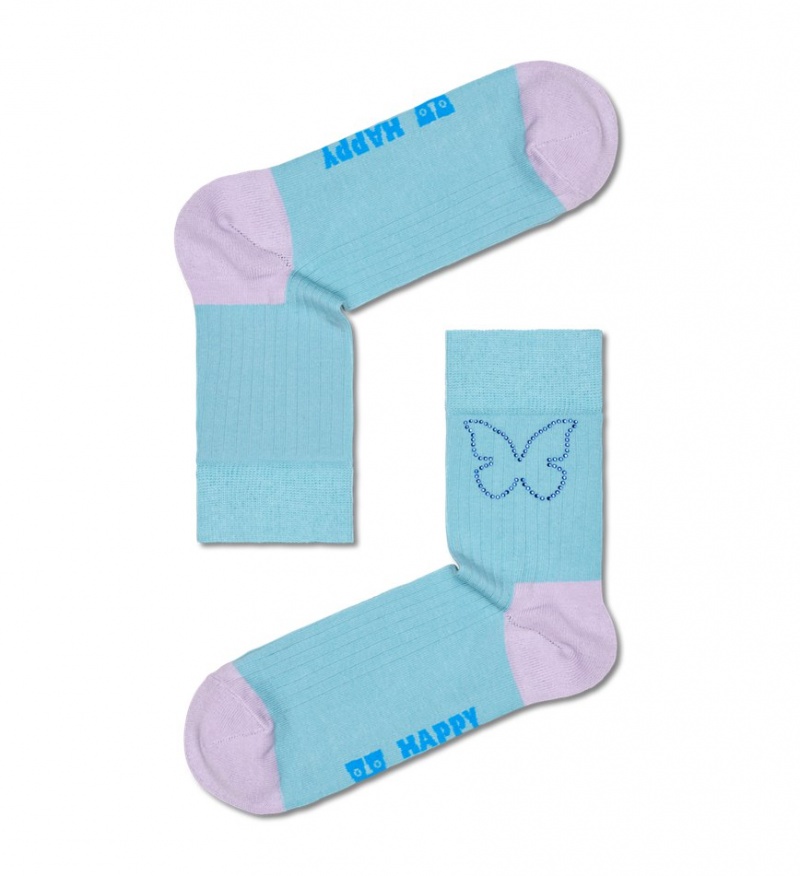 Happy Socks 2-Pack Butterfly And Blue Socks Gift Set Unisex Gelb | Schweiz 54309XDZY