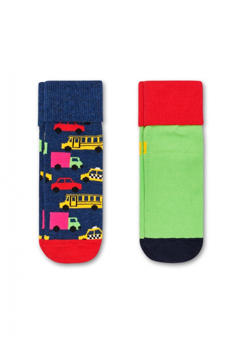 Happy Socks 2-Pack Cars Anti-Slip Socken Kinder Mehrfarbig | Schweiz 35402YNZE