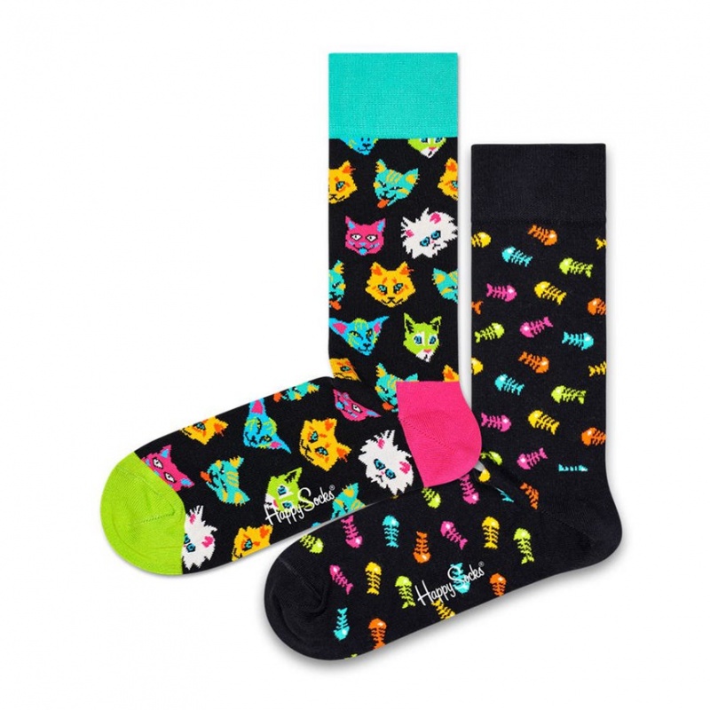 Happy Socks 2-Pack Cat Lover Gift Set Unisex Grün | Schweiz 18637ZBVC