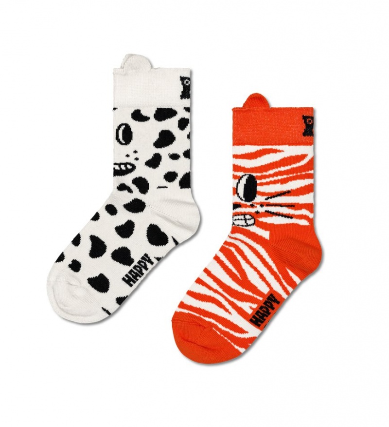 Happy Socks 2-Pack Cat & Dog Socken Kinder Weiß | Schweiz 50691EVHU