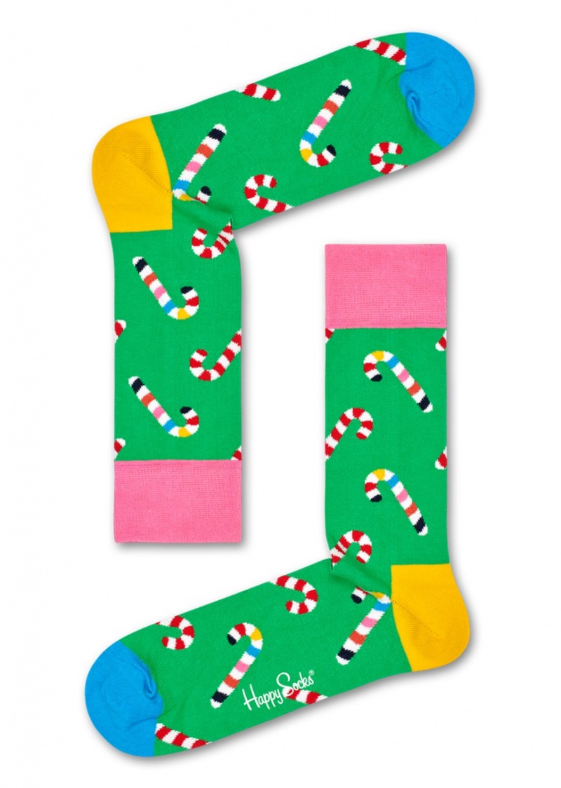 Happy Socks 2-Pack Christmas Cracker Candy Cane Gift Set Unisex Hellgrün | Schweiz 23748DFSU