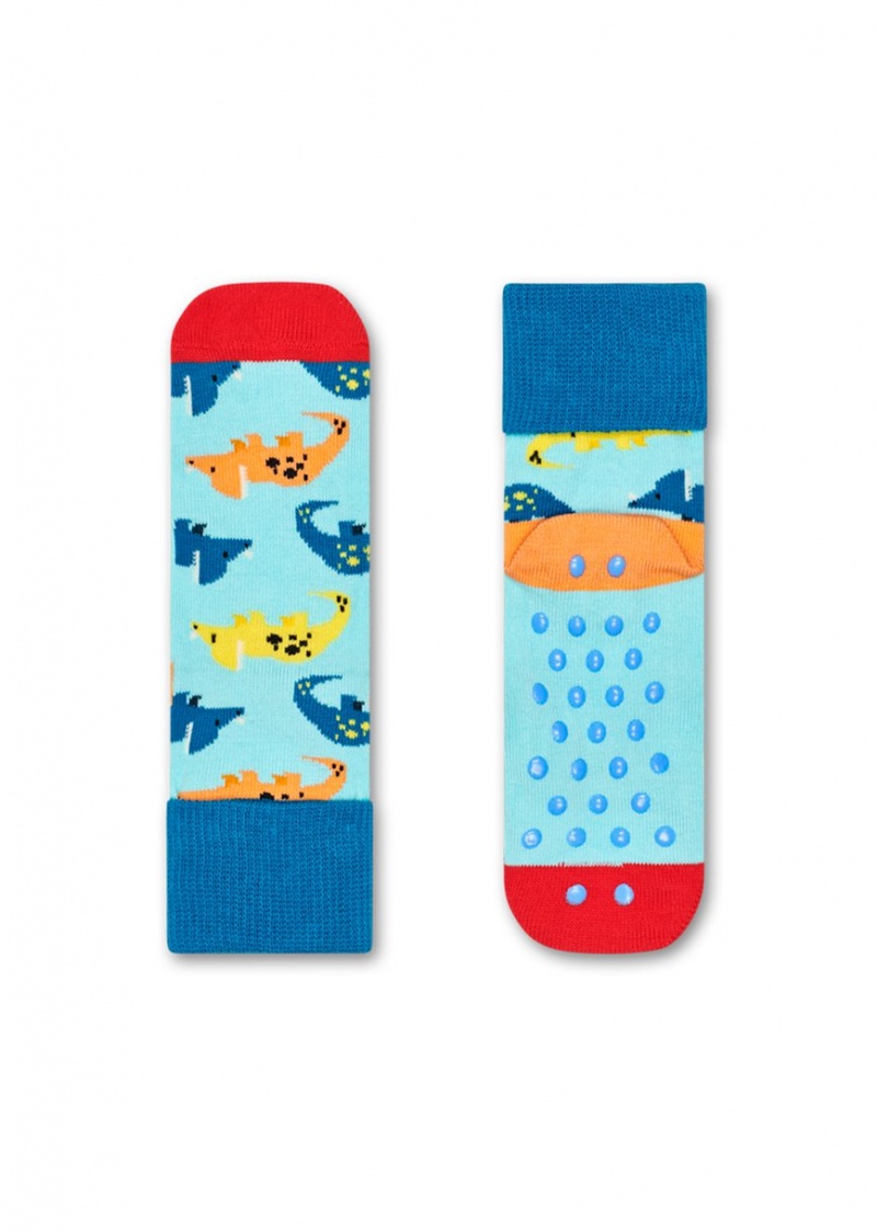 Happy Socks 2-Pack Dinosaur Anti-Slip Socken Kinder Blau | Schweiz 69345CPIQ