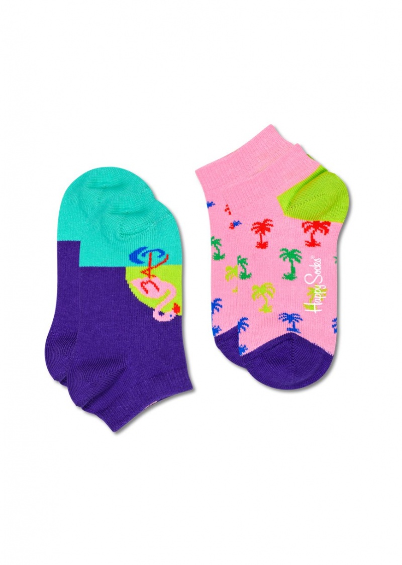 Happy Socks 2-Pack Flamingo Low Socken Kinder Rosa | Schweiz 59074EORZ