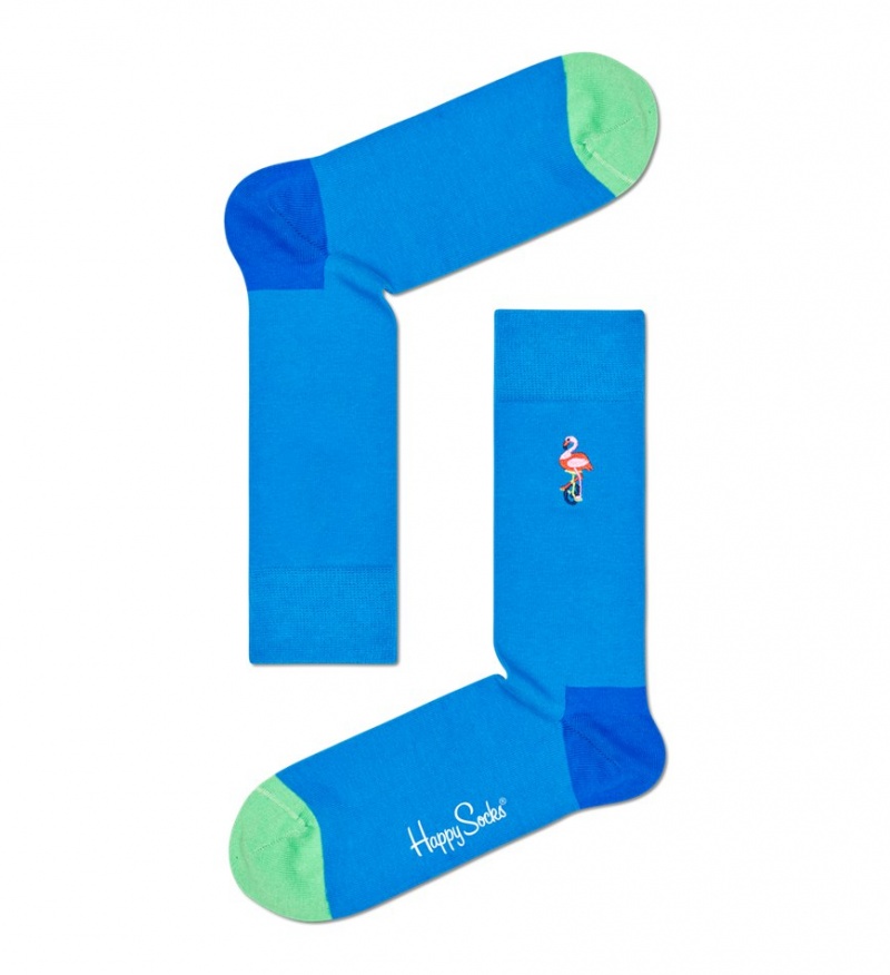 Happy Socks 2-Pack Flamingo Socks Gift Set Unisex Navy | Schweiz 63157WSRT