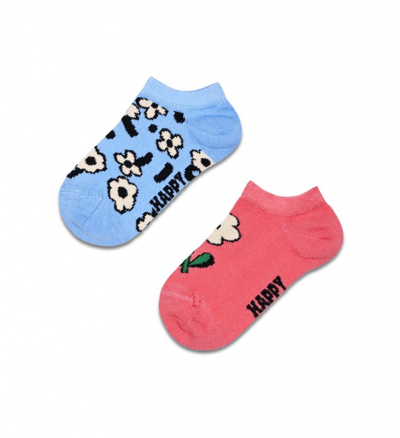 Happy Socks 2-Pack Flowers Low Socken Kinder Blau | Schweiz 23074APXN