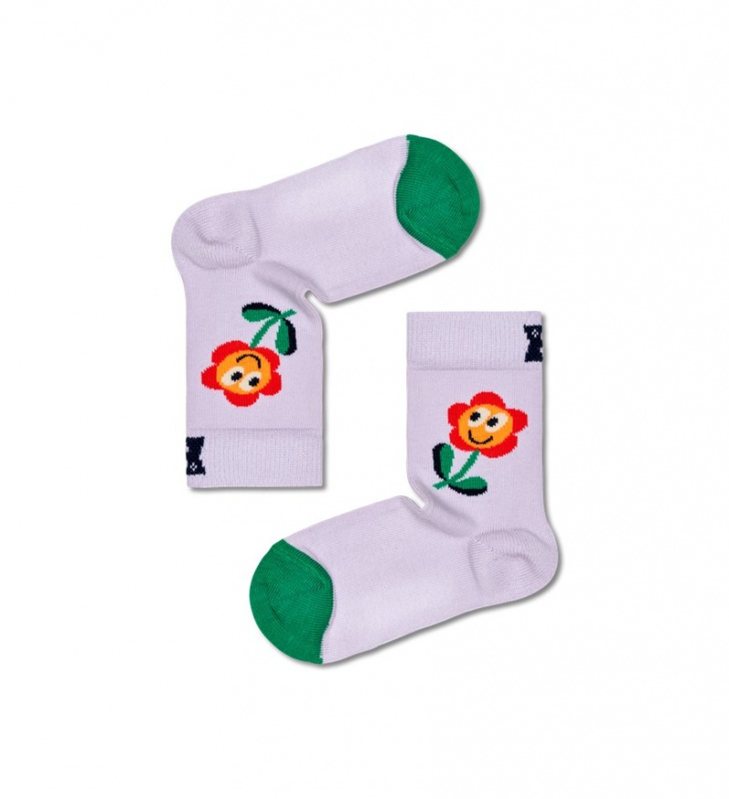 Happy Socks 2-Pack Flowers Socken Kinder Rosa | Schweiz 29175IJQV