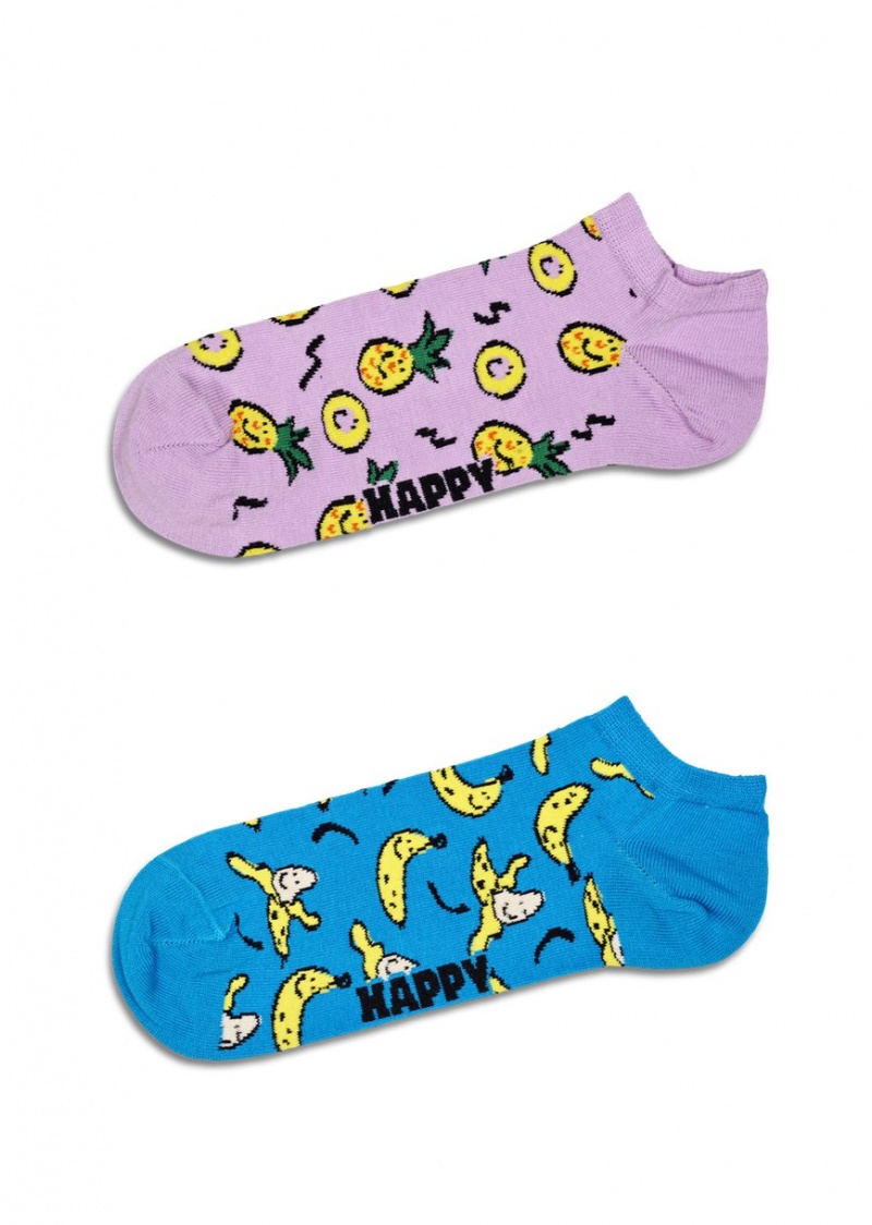 Happy Socks 2-Pack Fruit Low Socken Unisex Lila | Schweiz 94083VCTL