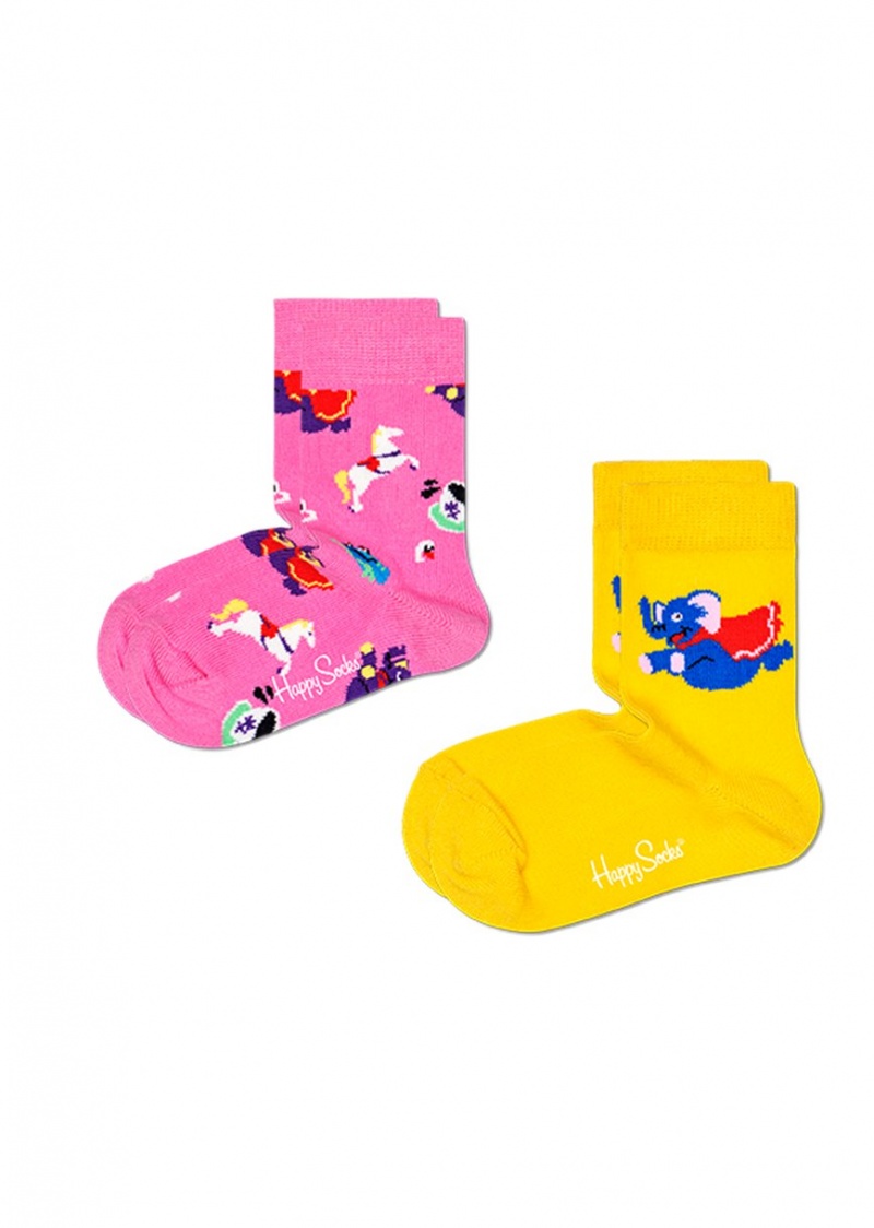 Happy Socks 2-Pack Fun Fair Socken Kinder Rosa | Schweiz 16243ZOQG