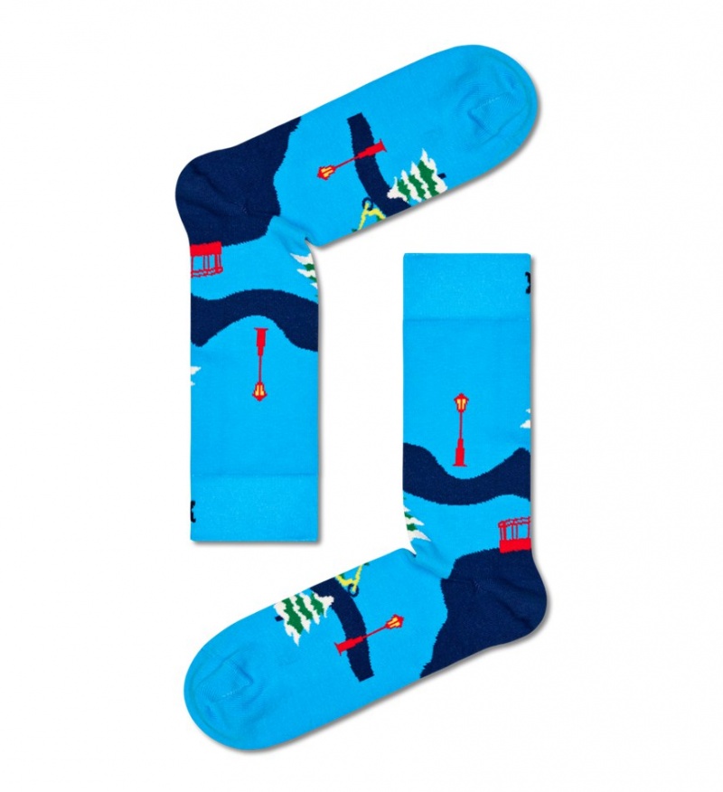 Happy Socks 2-Pack Happy Holidays Socks Gift Set Unisex Hellblau | Schweiz 54236ZOXY