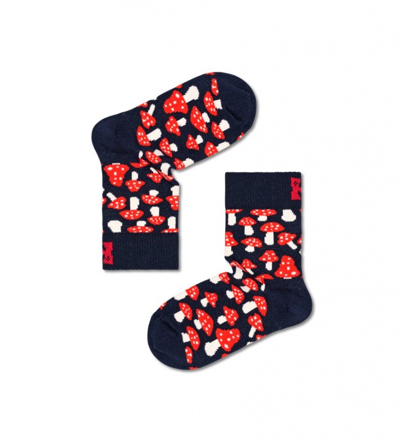 Happy Socks 2-Pack Happy Mushroom Socken Kinder Grün | Schweiz 39127RKNU