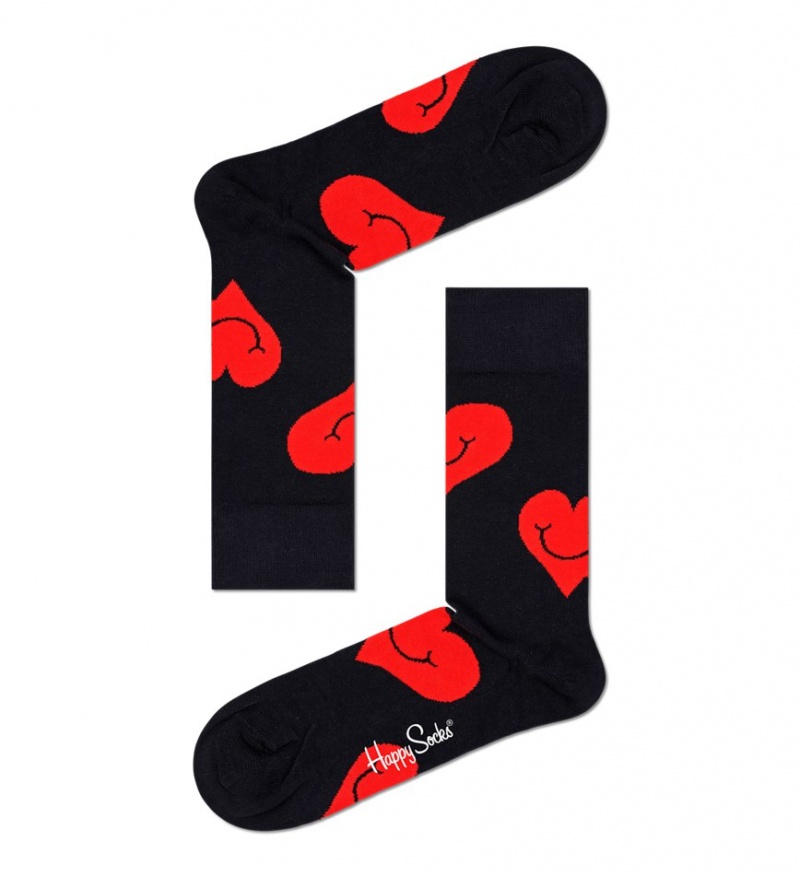 Happy Socks 2-Pack I Heart You Socks Gift Set Unisex Schwarz | Schweiz 76904UTDY