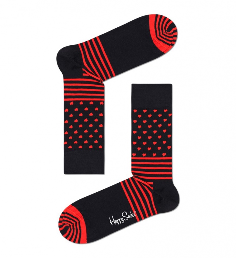 Happy Socks 2-Pack I Heart You Socks Gift Set Unisex Schwarz | Schweiz 76904UTDY