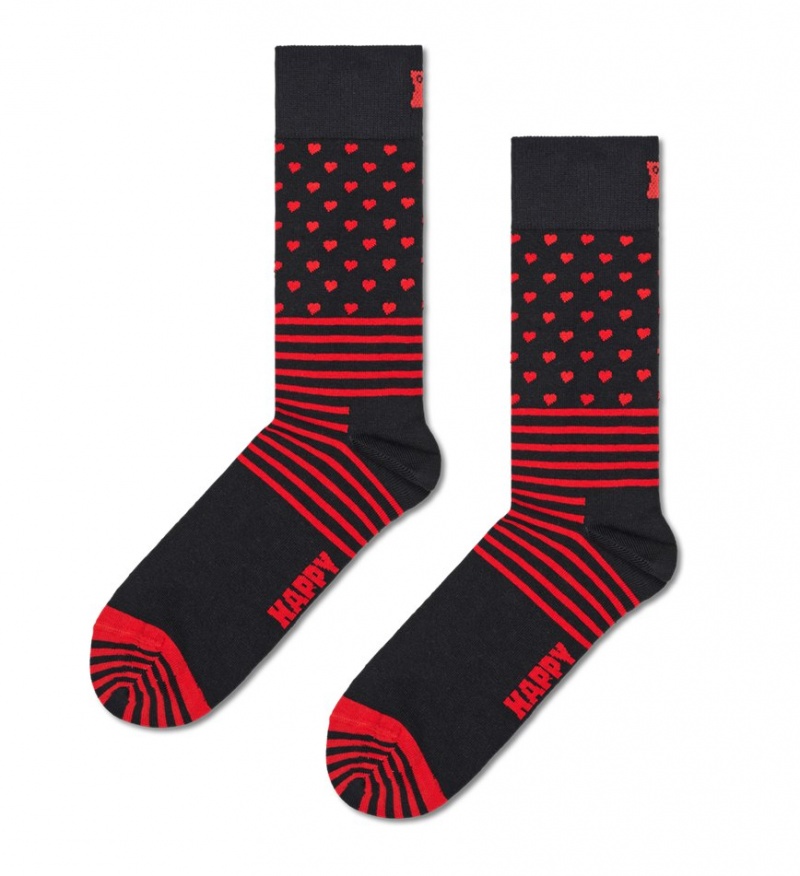 Happy Socks 2-Pack I Heart You Socks Gift Set Unisex Schwarz | Schweiz 25704GCAM