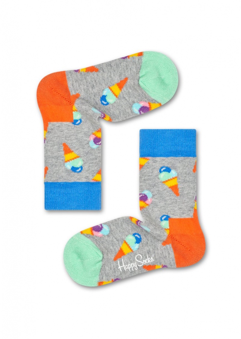 Happy Socks 2-Pack Ice Cream Socken Kinder Hellgrau | Schweiz 39215FQYT