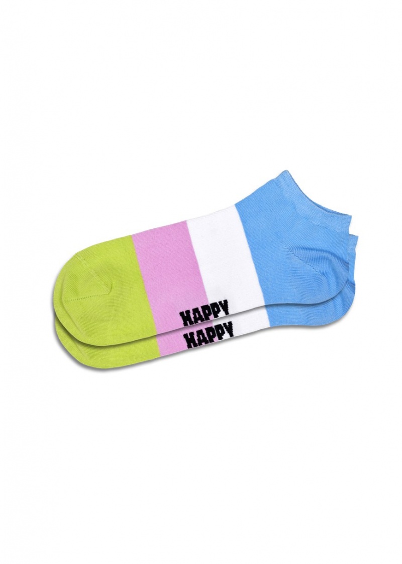 Happy Socks 2-Pack Ice Cream & Stripe Low Socken Unisex Weiß | Schweiz 76905QXJH