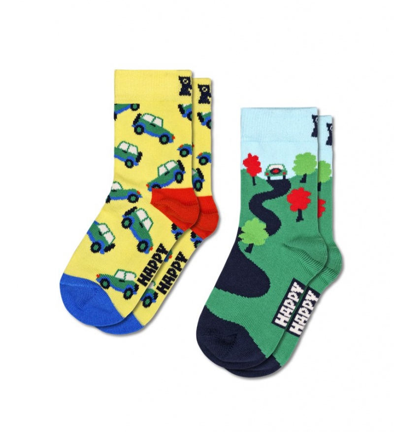 Happy Socks 2-Pack Into The Wild Socken Kinder Gelb | Schweiz 63094XGMK