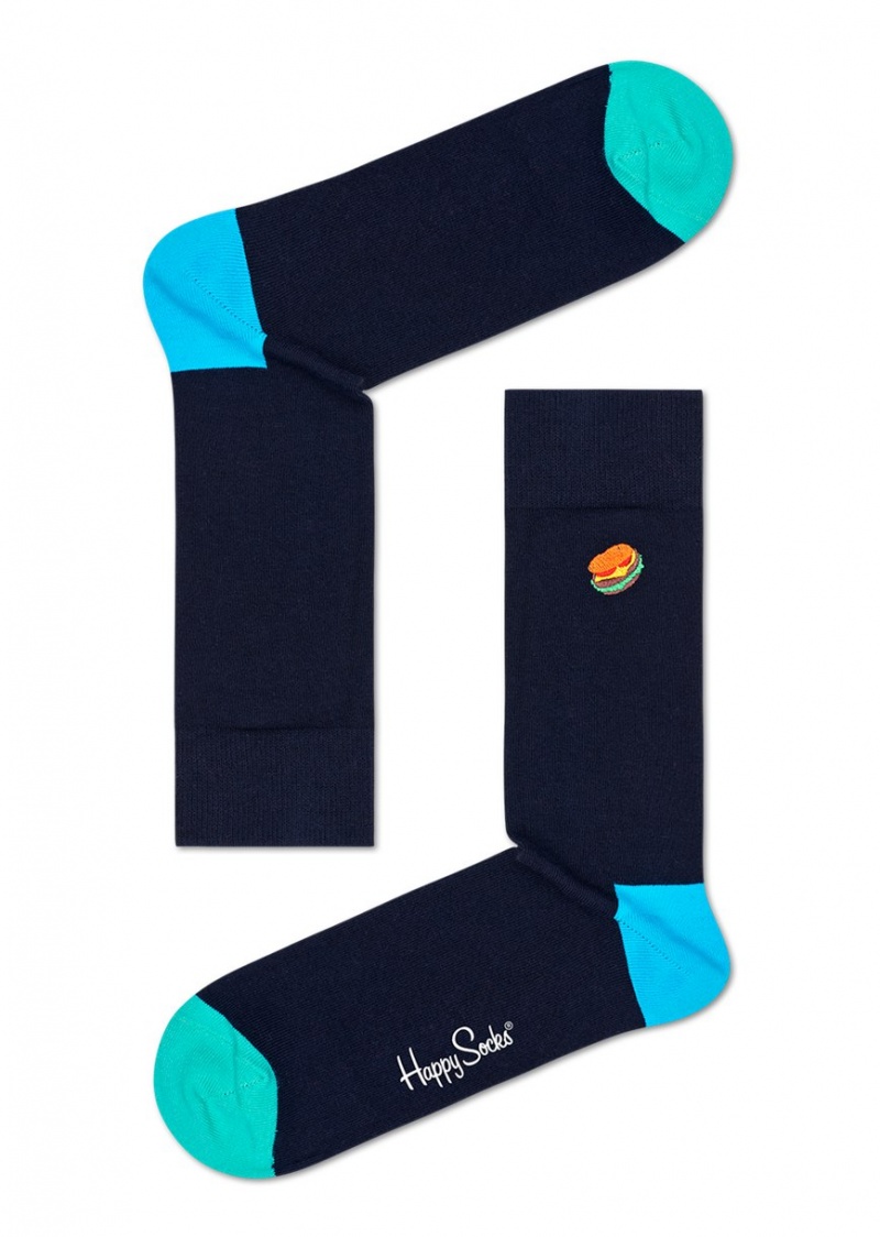 Happy Socks 2-Pack Junk Lebensmittel Socks Gift Set Unisex Blau | Schweiz 25310CZFX