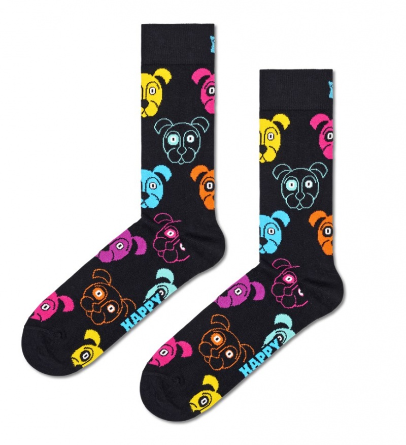 Happy Socks 2-Pack Klassische Dog Socken Unisex Schwarz | Schweiz 51820LMIR