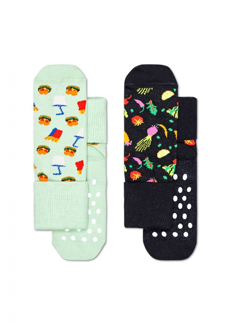 Happy Socks 2-Pack Lebensmittel Anti-Slip Socken Kinder Mehrfarbig | Schweiz 83410TDAQ