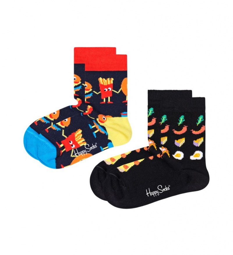 Happy Socks 2-Pack Lebensmittel Friends Socken Kinder Navy | Schweiz 52063ZTUH