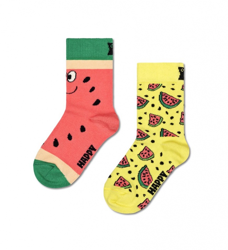 Happy Socks 2-Pack Melon Socken Kinder Hellrosa | Schweiz 37602VIXC