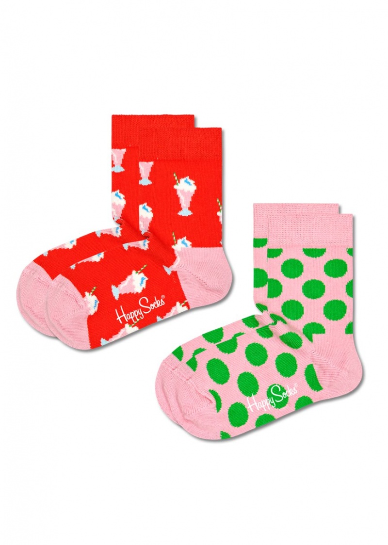 Happy Socks 2-Pack Milkshake Socken Kinder Rot | Schweiz 36527TDCE